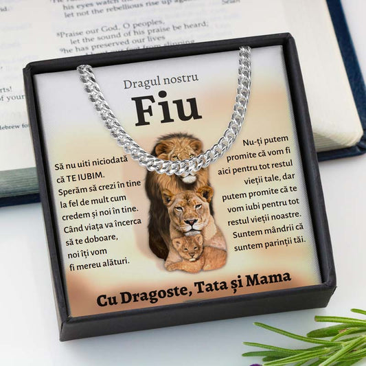 Cadou Fiu - Colier Eternal Link Lei Parinti