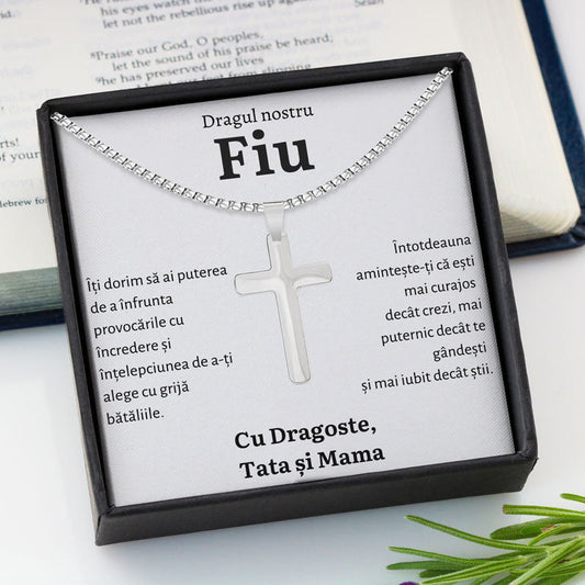Cadou Fiu - Colier Cruce Parinti