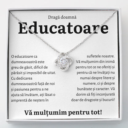 Cadou Educatoare - Colier Love Knot