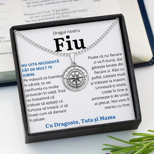 Cadou Fiu - Colier Busola Provocari Parinti
