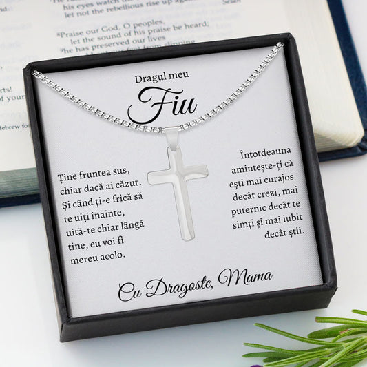 Cadou Fiu - Colier Cruce Mama Fruntea