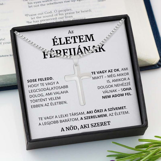 HU-8C Ajándék Életem Férfijának - Kereszt nyaklánc