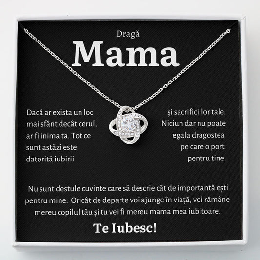 Cadou Mama - Colier Love Knot BLK