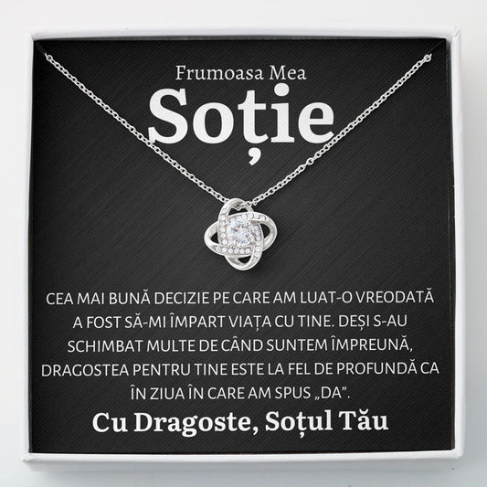 Cadou Sotie - Colier Love Knot DECIZIE